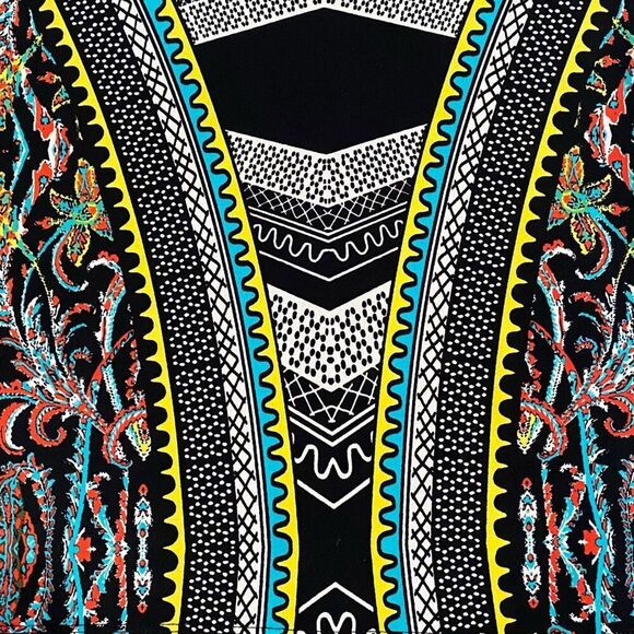 APT.9 Multi Color Tribal & Filligree Print Mini Dress Women’s Size Small Petite - Picture 5 of 10